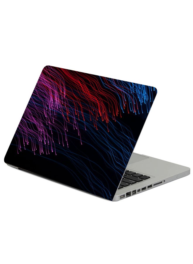 Fast Print Lines Wavy Colorful Printed Laptop Sleeve Multicolour