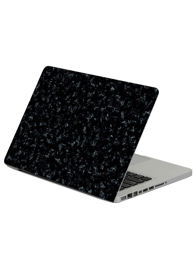 Fast Print - Splinters Black Cubism Printed Laptop Sticker Multicolour - Image 1