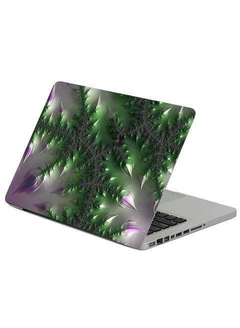 Fractal Leaves Patterns Printed Laptop Sleeve Multicolour