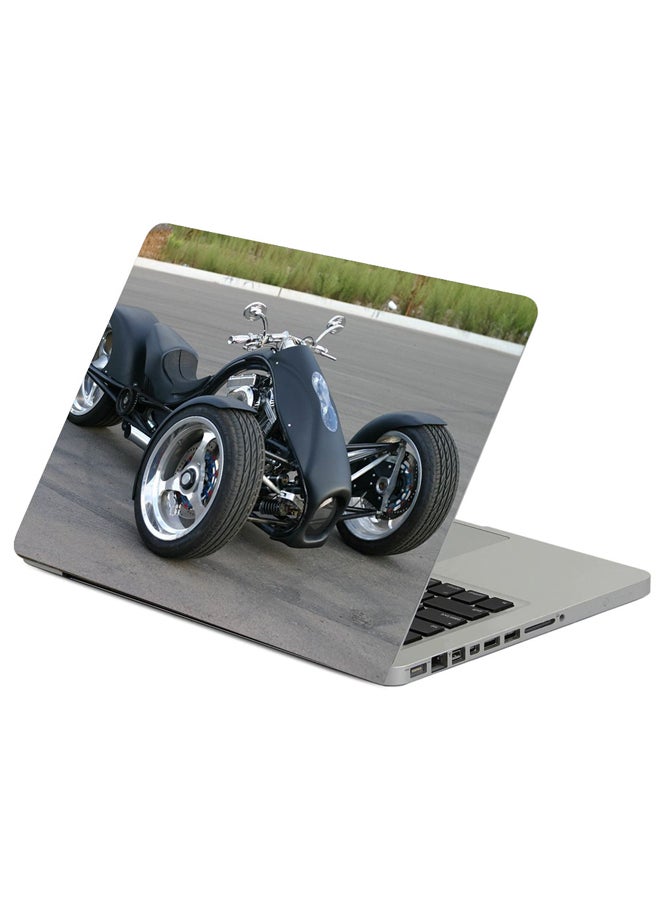 Fast Print Three Wheels Motorcycle Roadster Printed Laptop Sleeve Multicolour