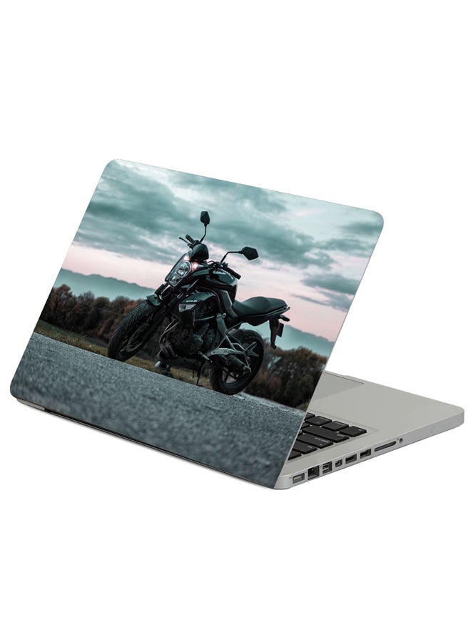 Motorcycle Side View Road Printed Laptop Sleeve Multicolour