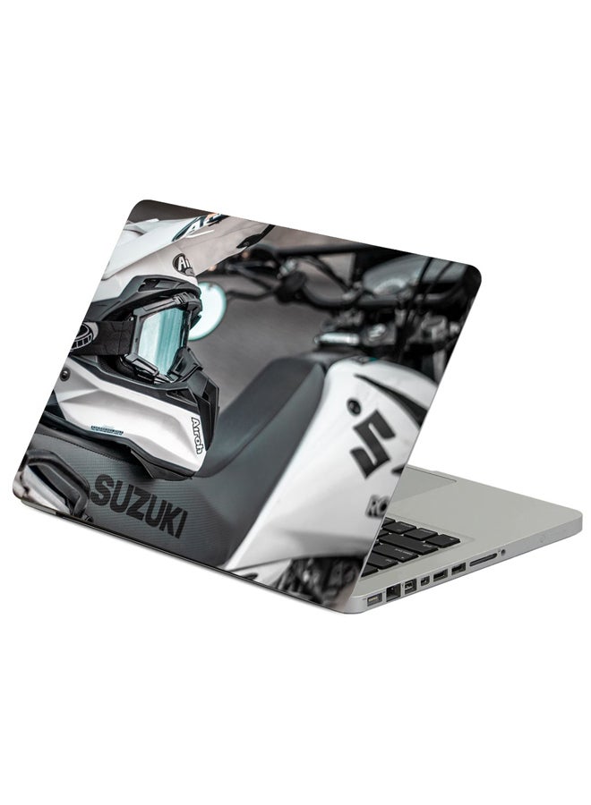 Fast Print Suzuki Motorcycle Helmet Printed Laptop Sleeve Multicolour 
