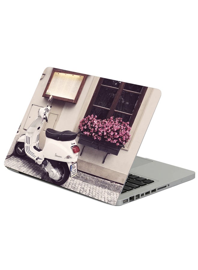 Fast Print Vespa Scooter Moped Printed Laptop Sleeve Multicolour
