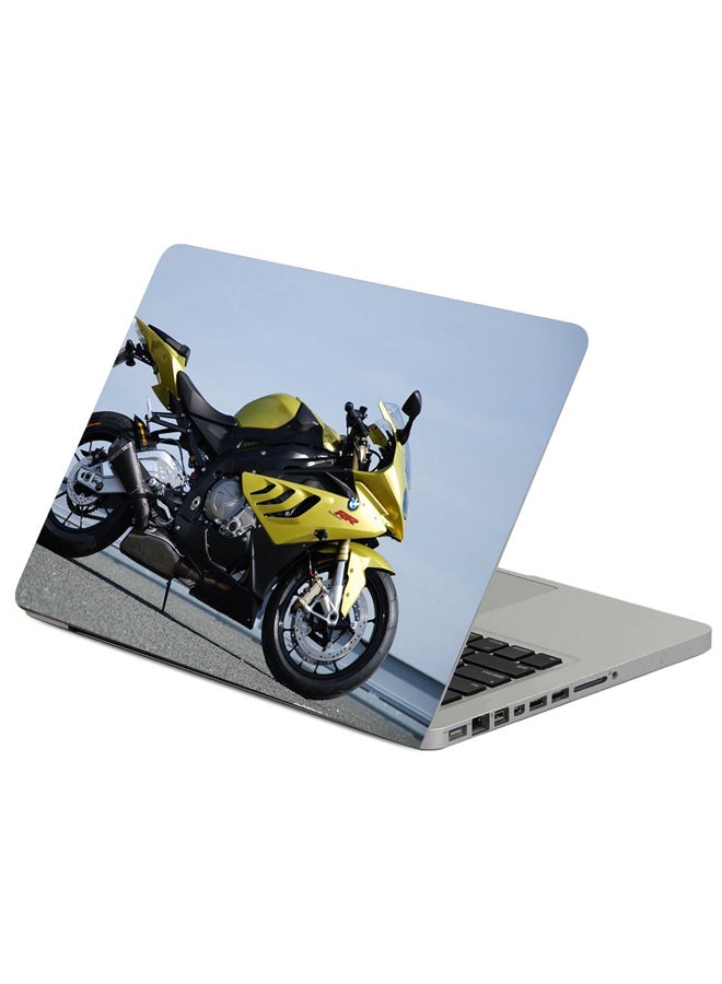 Fast Print Bmw Motorcycle Racing Printed Laptop Sleeve Multicolour 