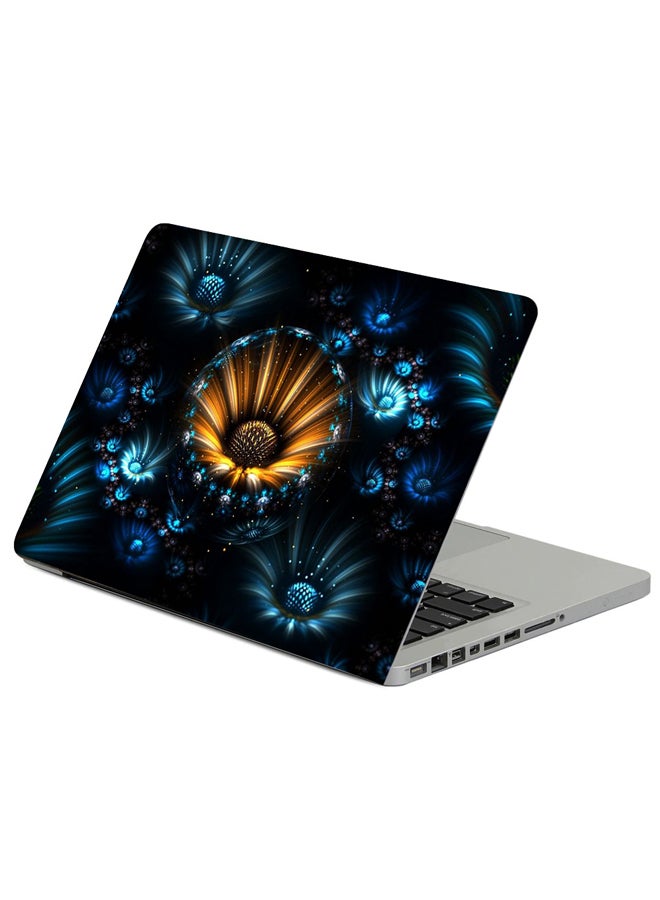 Fast Print Fractal Flowers Abstract Printed Laptop Sleeve Multicolor 