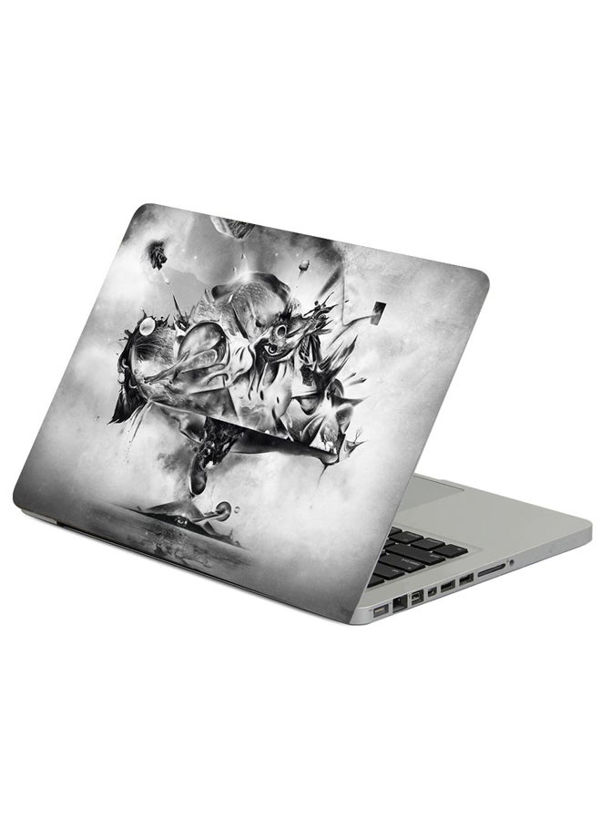 Fast Print Abstraction Drawing Explosion Printed Laptop Skin Cover Multicolour