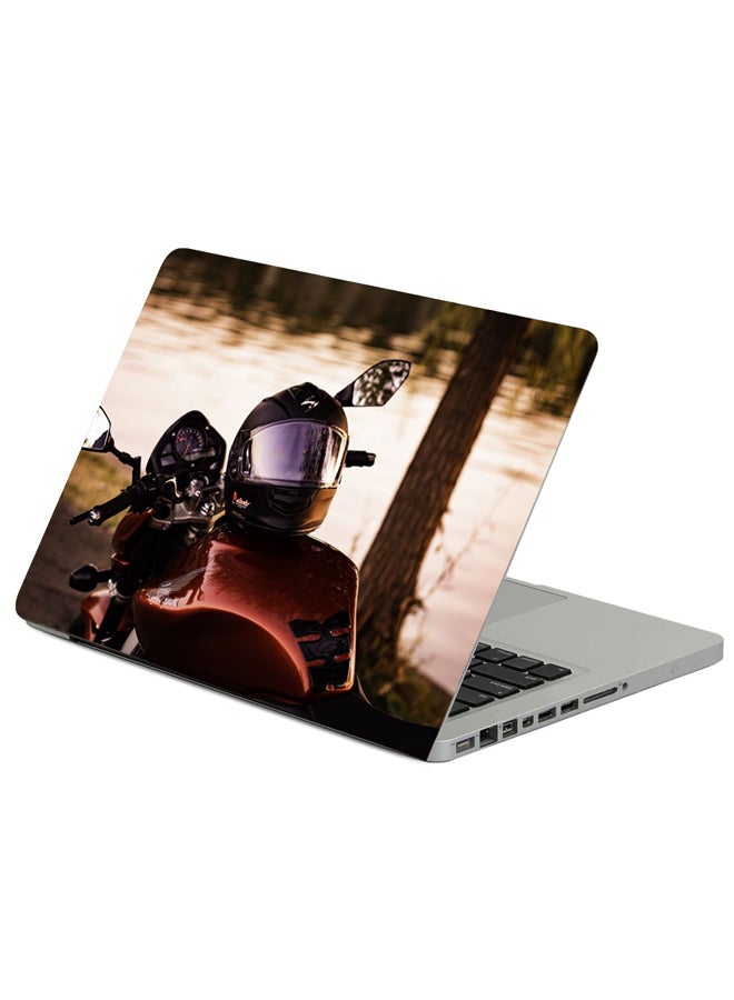 Fast Print Helmet Motorcycle Honda Printed Laptop Sleeve Multicolour 