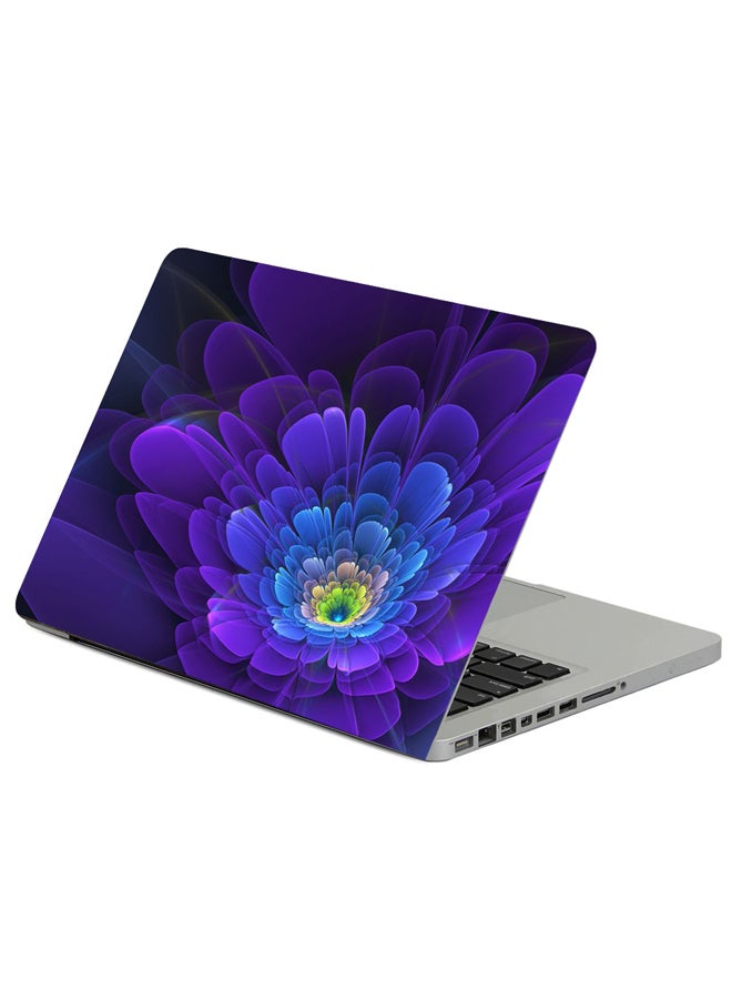 Fast Print Purple Flower Fractal Printed Laptop Sleeve Multicolor 