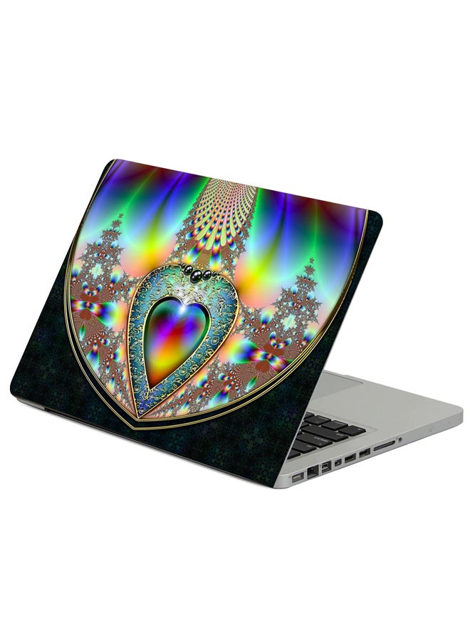 Fast Print Heart Light Bright Printed Laptop Sleeve Multicolor