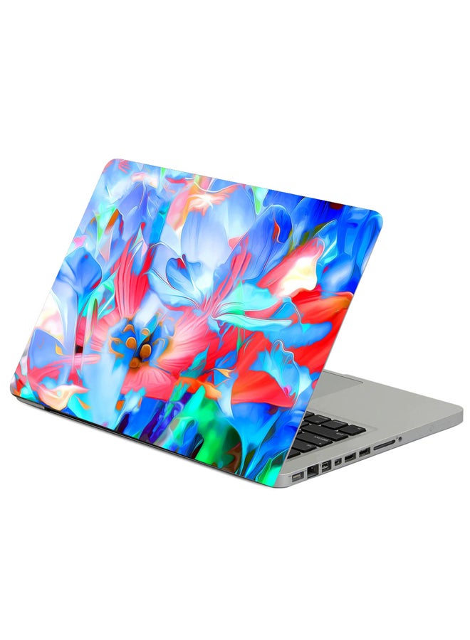 Fast Print Rendering Flowers Art Printed Laptop Skin Cover Multicolor 