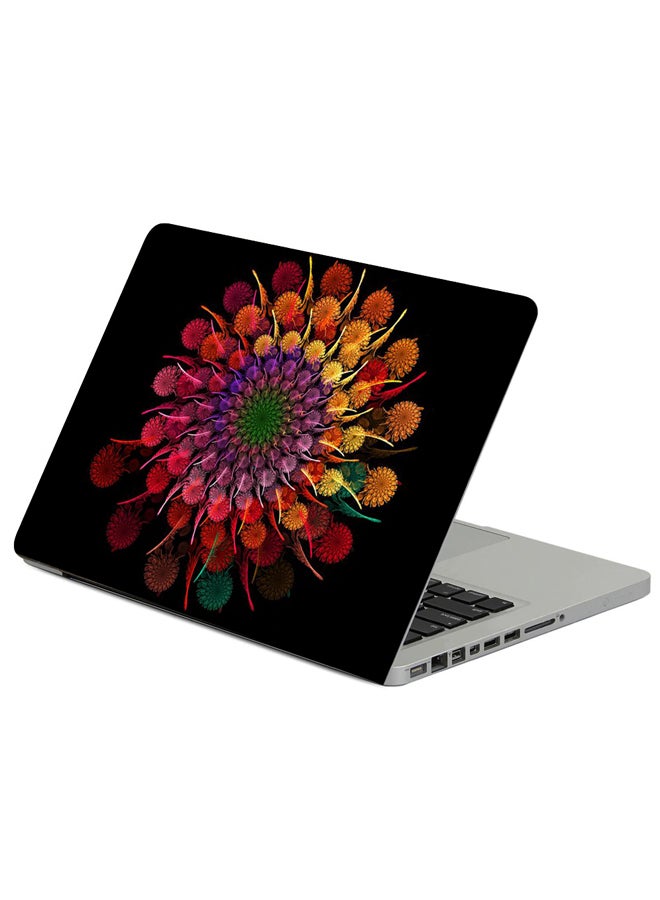Fast Print Rainbow Flower Spiral Printed Laptop Sleeve Multicolor 