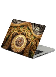 Abstract Brown Patterns Printed Laptop Sleeve Multicolor