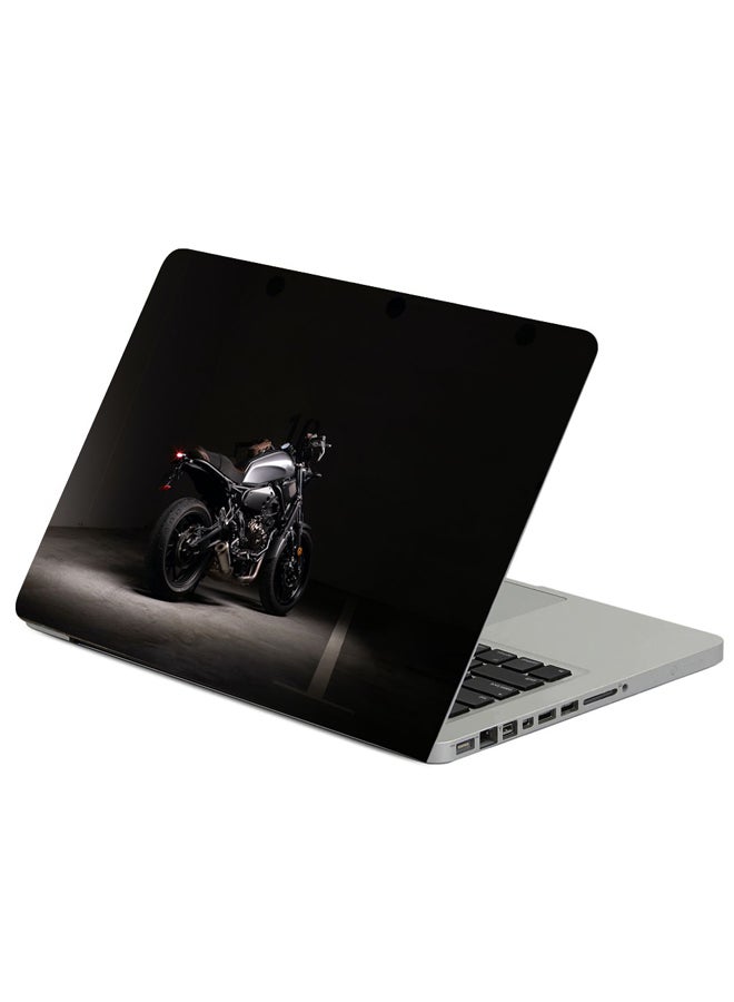 Fast Print Motorcycle Rear View Wheels Printed Laptop Sleeve Multicolor