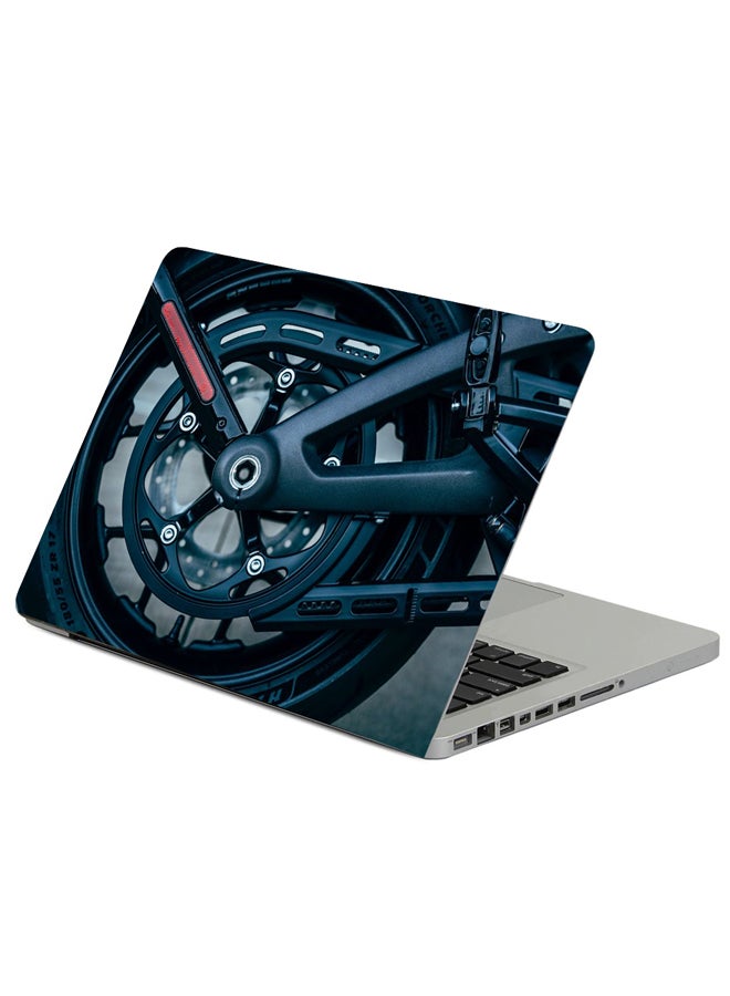 Fast Print Wheel Motorcycle Bike Printed Laptop Sleeve Multicolor