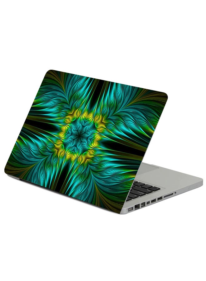 فاست برينت حافظة لابتوب بطبعة أنماط هندسية باللون الأخضر متعدد الألوان