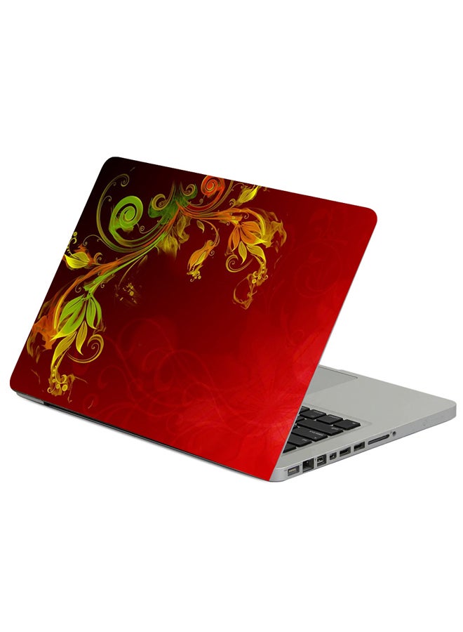 Fast Print Fire Effect Background Printed Laptop Sleeve Multicolor