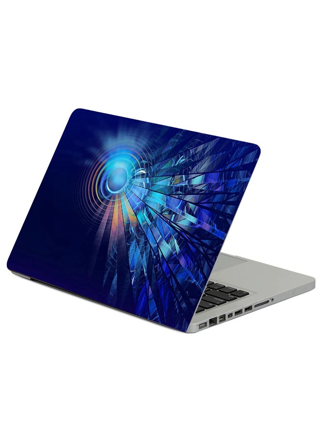 حافظة لابتوب بطبعة دوائر بتصميم الفن الرقمي متعدد الألوان