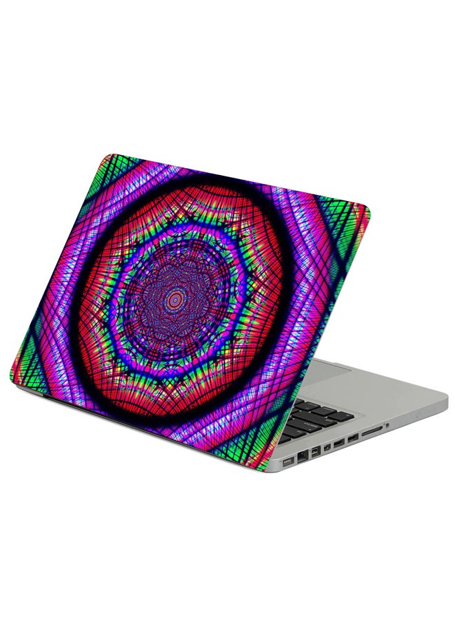 Fractal Pattern Kaleidoscope Printed Laptop Sleeve Multicolor