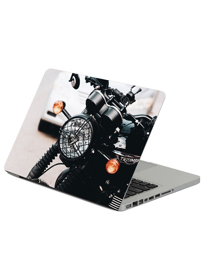 Fast Print Motorcycle Headlight Wheel Printed Laptop Sleeve Multicolour