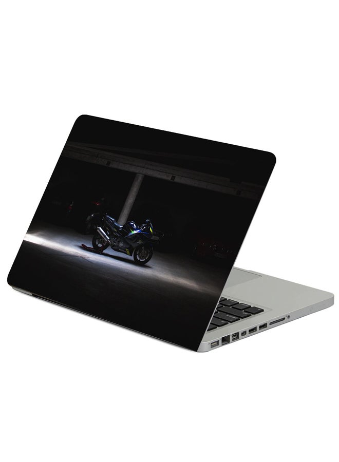 Fast Print Motorcycle Wheels Dark Printed Laptop Sleeve Multicolour