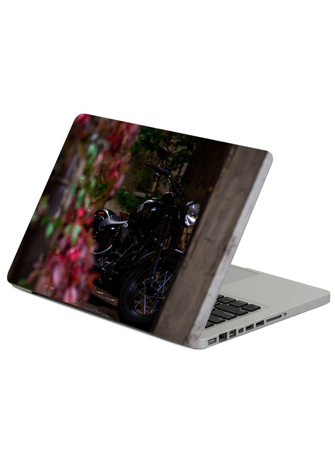 Fast Print Motorcycle Steering Wheel Black Printed Laptop Sleeve Multicolour 