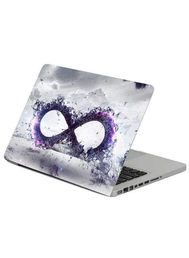 Fast Print Infinity Lines Dots Printed Laptop Sticker Multicolour 