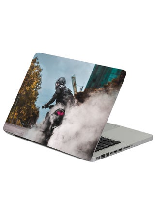 Biker Motorcycle Drift Printed Laptop Sleeve Multicolour - v1610896943/N43626004A_1