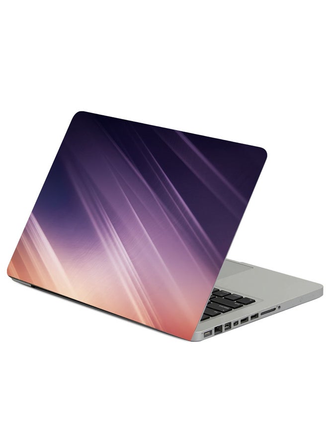 Fast Print Light Blurred Lines Lilac Printed Laptop Sleeve Multicolour