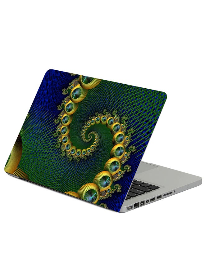 Fast Print Fractal Twisting Spiral Printed Laptop Sleeve Multicolour 