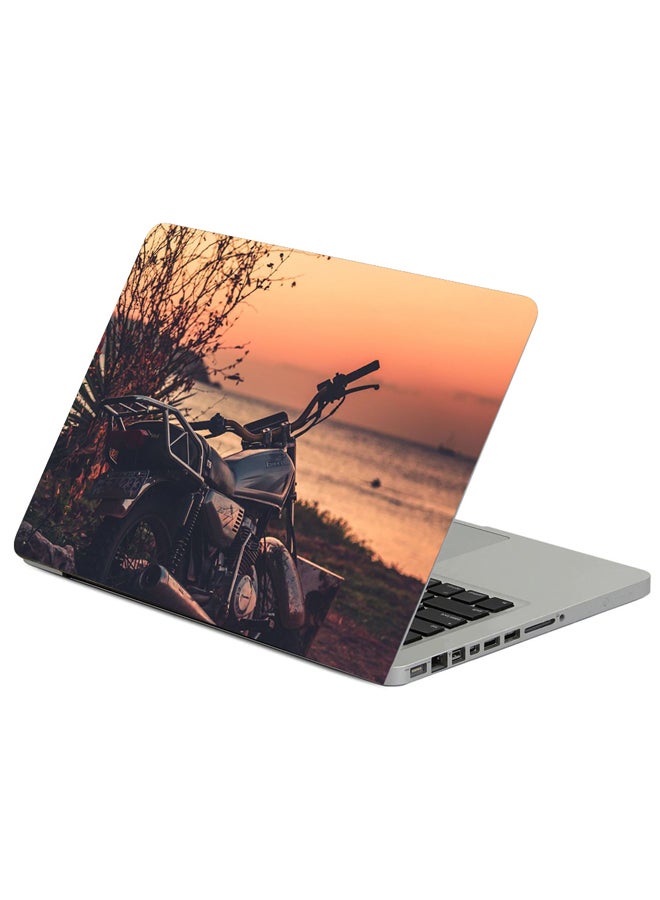 فاست برينت حافظة لابتوب بطبعة مشهد خلفي لدراجة نارية متعدد الألوان