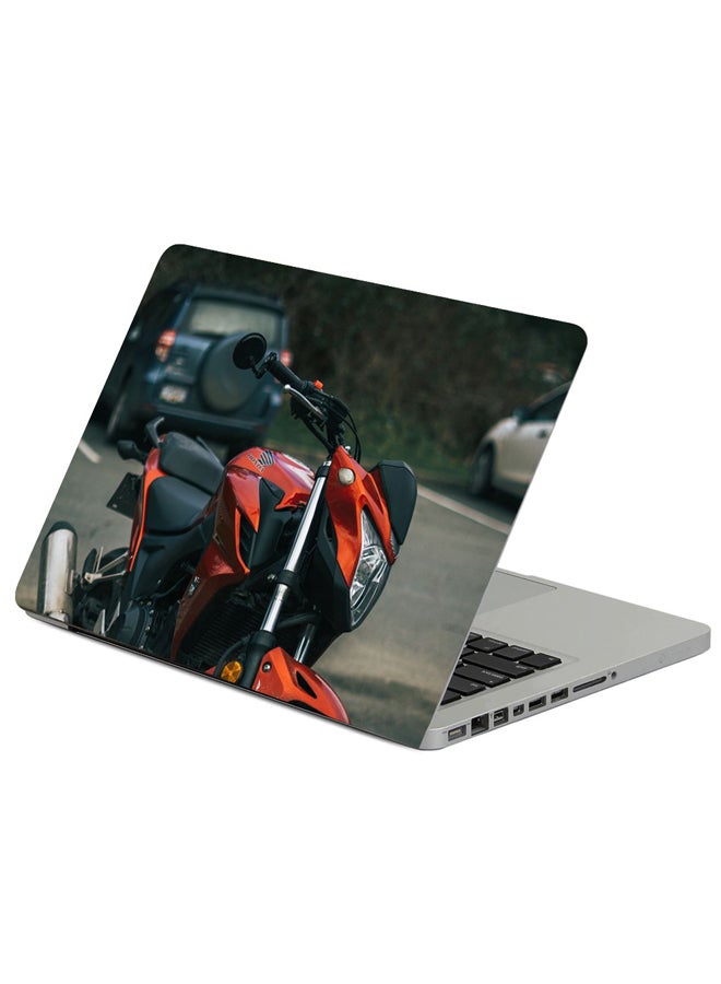 حافظة لابتوب بطبعة دراجة هوندا النارية متعدد الألوان