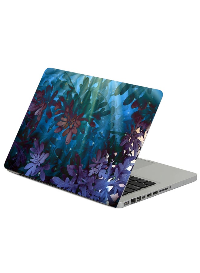 Fast Print Flowers Patterns Purple Printed Laptop Sleeve Multicolour