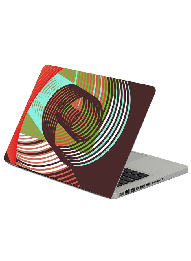 Line Rotation Illusion Printed Laptop Sleeve Multicolour