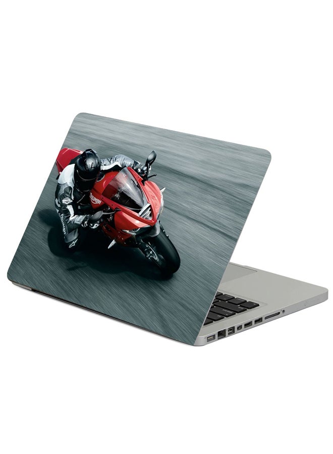 Sports Motorcycle Road Printed Laptop Sleeve Multicolour