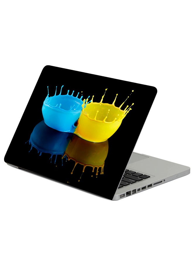 Fast Print - Bicolor Paint Splash Printed Laptop Sleeve Multicolour - Image 1