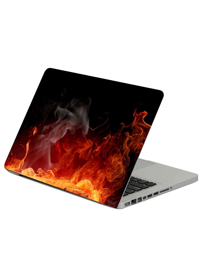 Fast Print Fire Background Color Printed Laptop Sleeve Multicolour