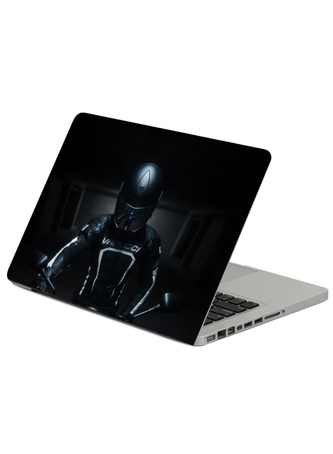 Fast Print Motorcyclist Helmet Motorcycle Printed Laptop Sleeve Multicolor