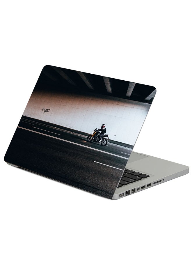Motorcycle Bike Motorcyclist Printed Laptop Sleeve Multicolor