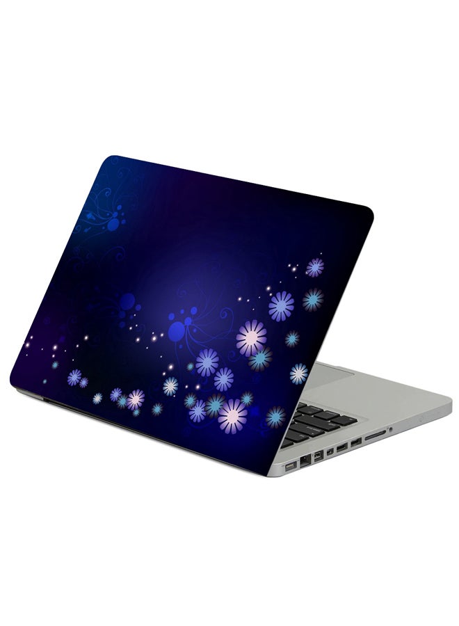 Fast Print Flowers Background Dark Printed Laptop Sleeve Multicolor
