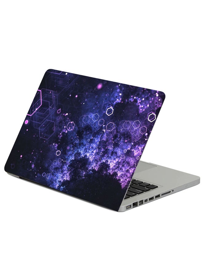 Fast Print Hexagons Honeycomb Glow Printed Laptop Sleeve Multicolor