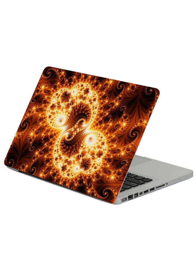 Fractal Bright Glow Printed Laptop Sleeve Multicolor