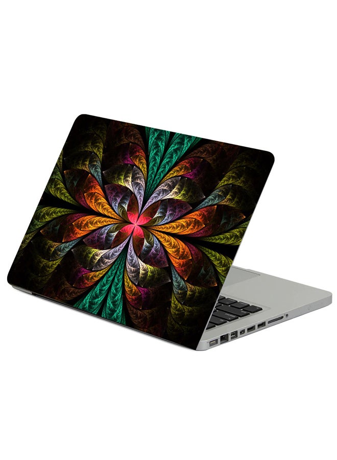 Fast Print Fractal Colorful Tangled Printed Laptop Sleeve Multicolor