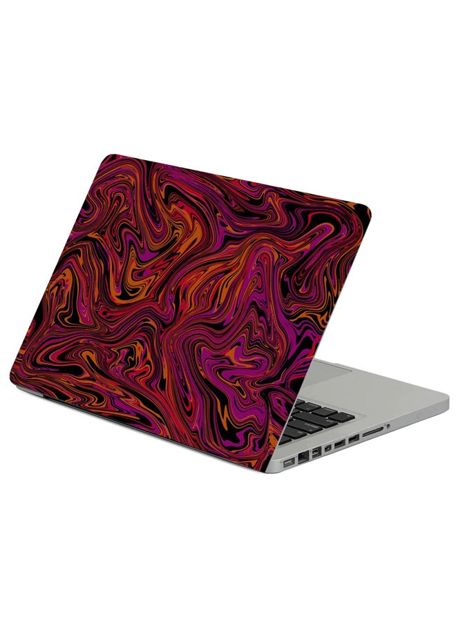 Fast Print Stains Liquid Wavy Printed Laptop Sleeve Multicolor