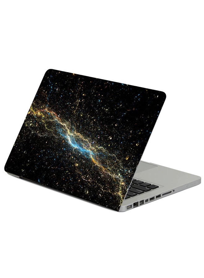 Fast Print Fractal Lightning Sparks Printed Laptop Sticker Multicolor