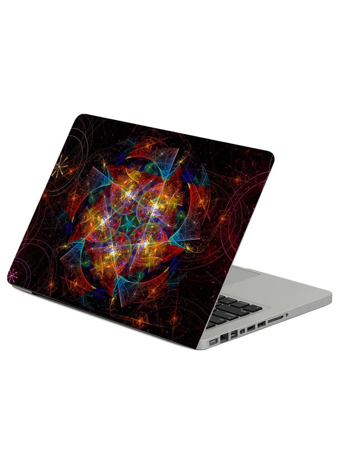Fast Print Fractal Colorful Glow Printed Laptop Sleeve Multicolor