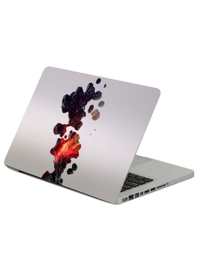 Fast Print Abstraction Liquid Form Printed Laptop Sleeve Multicolor