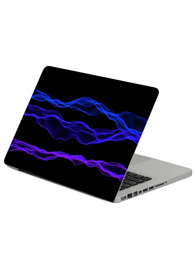 Lines Wavy Purple Printed Laptop Sleeve Multicolor