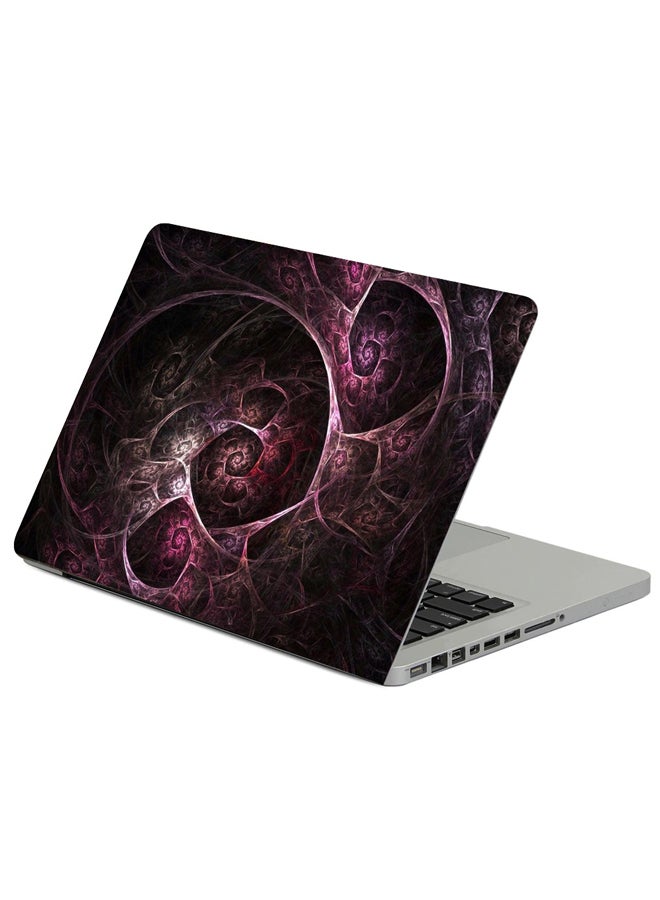 Rotation Background Dark Printed Laptop Sticker Multicolour