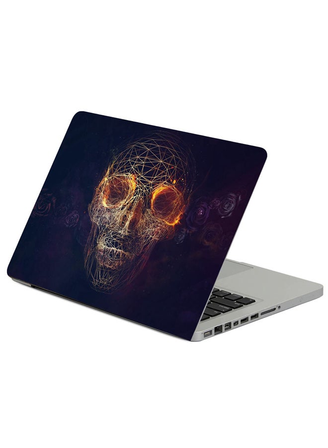 Fast Print Skull Lines Roses Printed Laptop Sleeve Multicolour 