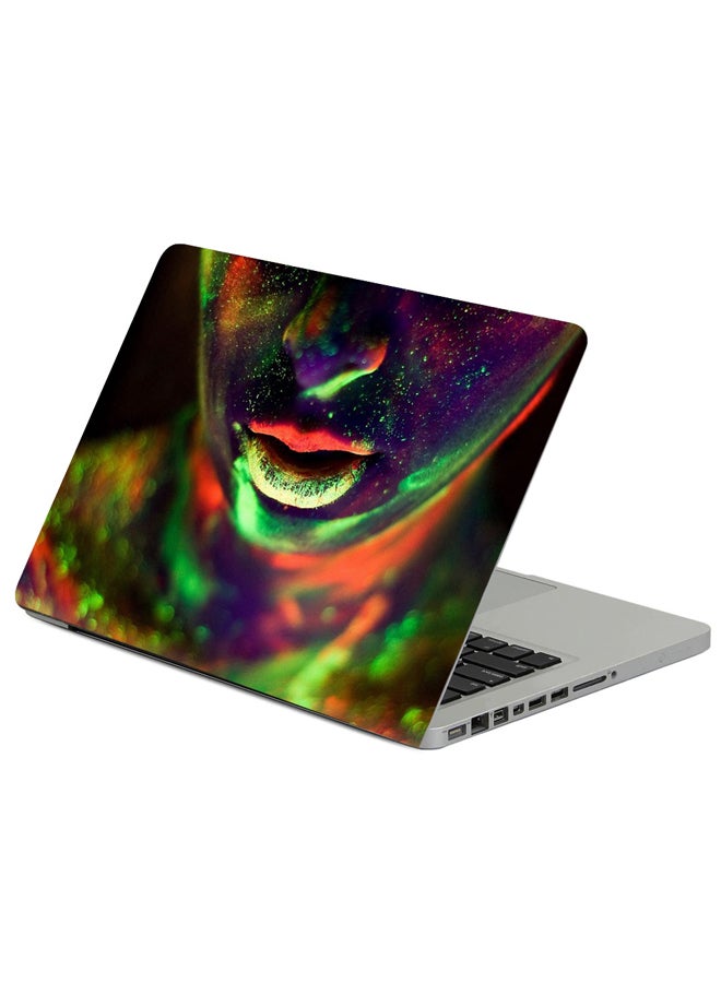 Fast Print Face Lips Stains Printed Laptop Sleeve Multicolour 